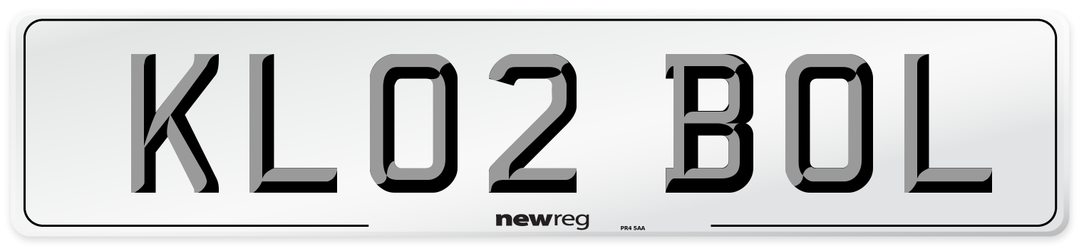 KL02 BOL Number Plate from New Reg